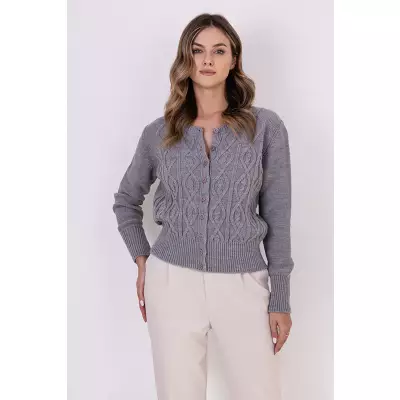 Sweter Damski Model SWE317 Grey - MKM