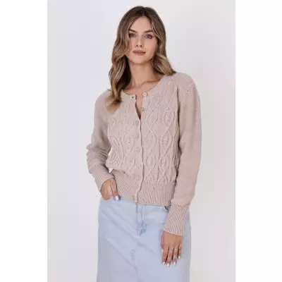 Sweter Damski Model SWE317 Beige - MKM