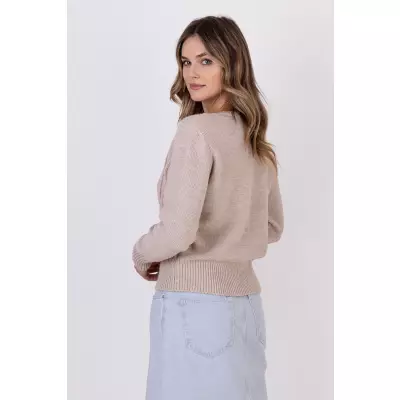 Sweter Damski Model SWE317 Beige - MKM