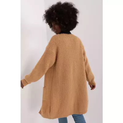 Sweter Kardigan Model DHJ-SW-1009.09P Camel - Italy Moda