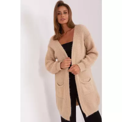 Sweter Kardigan Model DHJ-SW-1009.09P Beige - Italy Moda