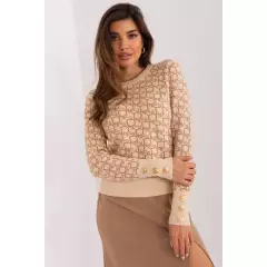 Sweter Damski Model AT-SW-2342.46P Beige - AT