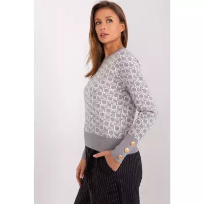 Sweter Damski Model AT-SW-2342.46P Grey - AT