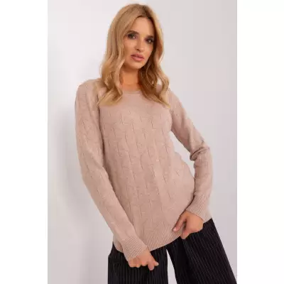 Sweter Damski Model AT-SW-232901.25X Dark Beige - AT