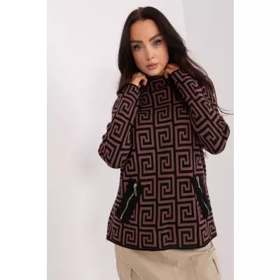 Sweter Damski Model AT-SW-2341.00P Brown - AT