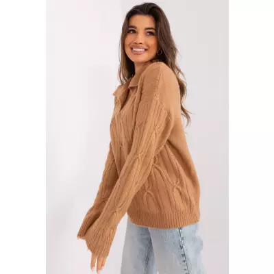 Sweter Damski Model AT-SW-2349-2.27 Camel - AT