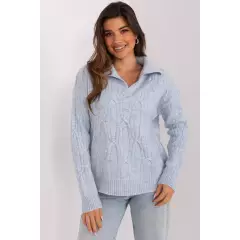 Sweter Damski Model AT-SW-2349-2.27 Light Blue - AT