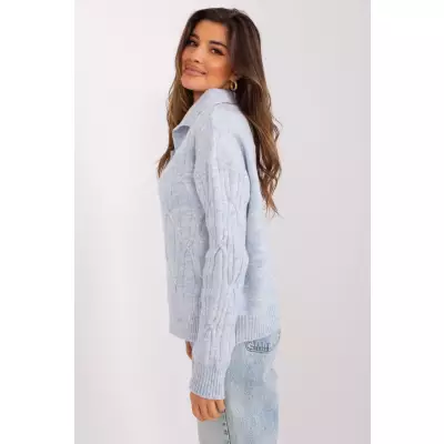 Sweter Damski Model AT-SW-2349-2.27 Light Blue - AT