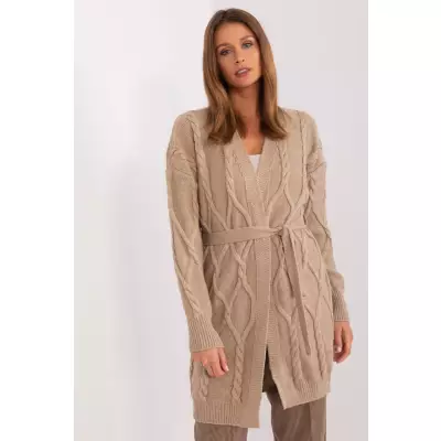 Sweter Kardigan Model BA-SW-8009-1.39P Dark Beige - Badu