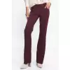 Bordowe spodnie typu bootcut SD80 Bordo - Nife