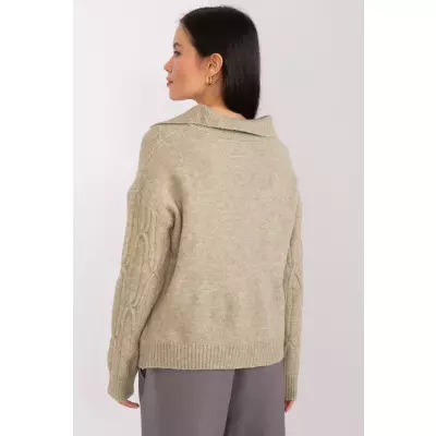 Sweter Damski Model AT-SW-2349-2.27 Khaki - AT