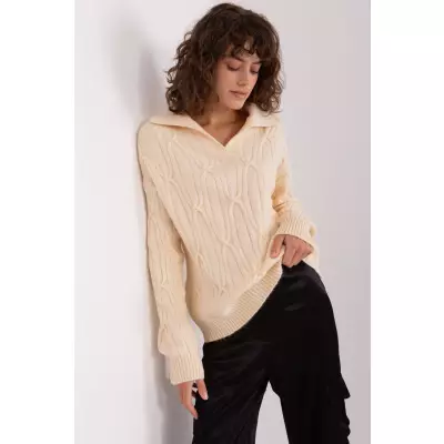 Sweter Damski Model AT-SW-2349-2.27 Light Beige - AT