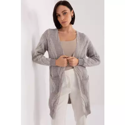 Sweter Kardigan Model AT-SW-234501.00P Grey - AT