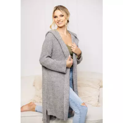 Sweter Kardigan Model 70043 Grey - PeeKaBoo