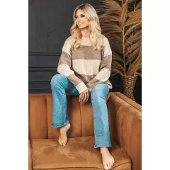 Sweter Damski Model 70042 Beige - PeeKaBoo