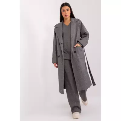 Płaszcz Damski Model LK-PL-509407-1.99P Dark Grey - Lakerta