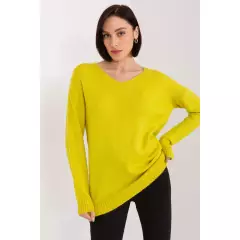 Sweter Damski Model TO-SW-1810.08P Limonka - Rue Paris