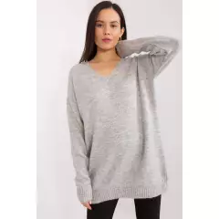 Sweter Damski Model TO-SW-1810.22X Light Grey - Rue Paris