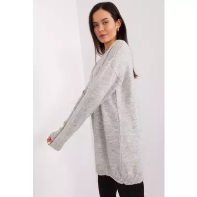 Sweter Damski Model TO-SW-1810.22X Light Grey - Rue Paris