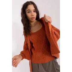 Sweter Komplet Model BA-KMPL-8019.20 Dark Orange - Badu