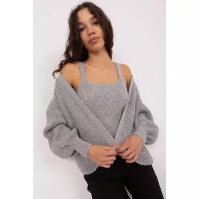 Sweter Komplet Model BA-KMPL-8019.20 Grey - Badu