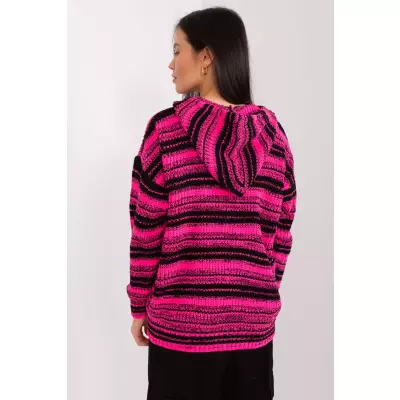 Sweter Damski Model BA-SW-8000.56P Black/Pink - Badu