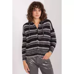 Sweter Damski Model BA-SW-8000.56P Grey/Black - Badu