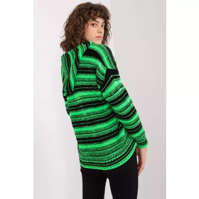 Sweter Damski Model BA-SW-8000.51P Black/Green - Badu