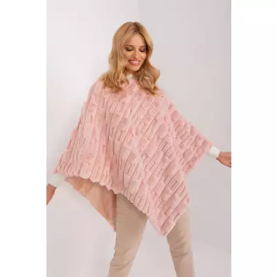 Sweter Ponczo Model AT-PN-2347.68 Light Pink - AT