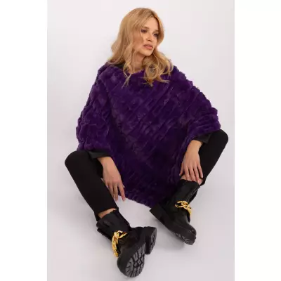 Sweter Ponczo Model AT-PN-2347.68 Dark Violet - AT