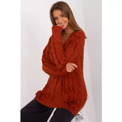 Sweter Damski Model BA-SW-8027.85P Dark Orange - Badu