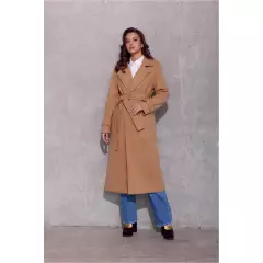 Płaszcz Damski Model Vivienne CAM PLA0039 Camel - Roco Fashion