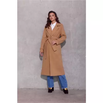 Płaszcz Damski Model Vivienne CAM PLA0039 Camel - Roco Fashion