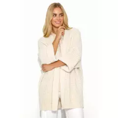 Sweter Kardigan Model S145 Light Beige - Makadamia