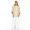 Sweter Kardigan Model S145 Beige Melange - Makadamia