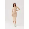 Sukienka Model Eva BEZ SUK0466 Beige - Roco Fashion