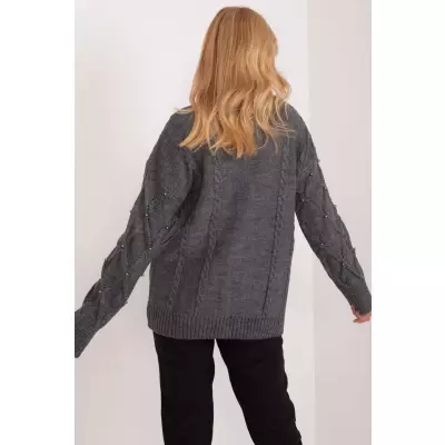 Sweter Damski Model BA-SW-4034.65 Dark Grey - Badu