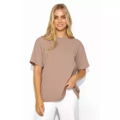 T-shirt Damski Model M826 Mocca - Makadamia