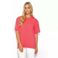 T-shirt Damski Model M826 Coral - Makadamia