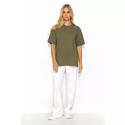 T-shirt Damski Model M826 Khaki - Makadamia