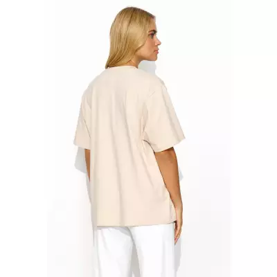 T-shirt Damski Model M826 Light Beige - Makadamia