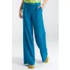 Spodnie lniane wide leg SD85 Blue - Nife