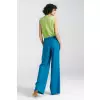 Spodnie lniane wide leg SD85 Blue - Nife