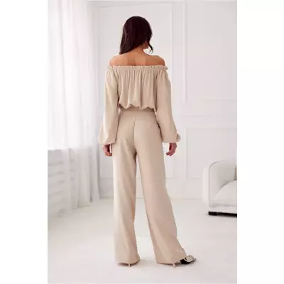 Spodnie Damskie Model Alaya BEZ SPD0032 Beige - Roco Fashion