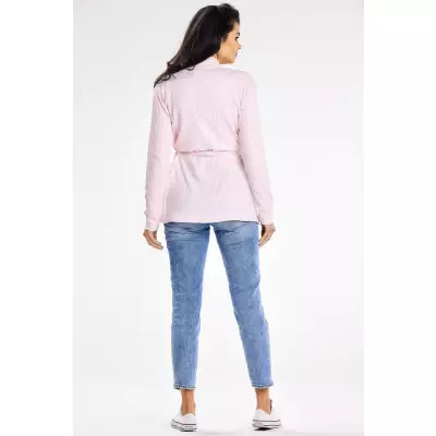 Sweter Kardigan Model A655 Powder Pink - awama