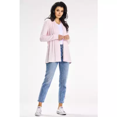 Sweter Kardigan Model A655 Powder Pink - awama