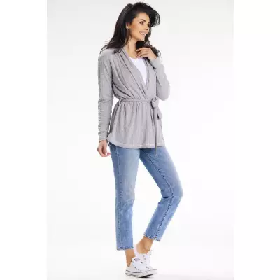 Sweter Kardigan Model A655 Grey - awama