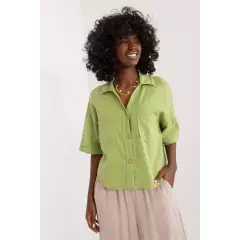 Koszula Damska Model DHJ-KS-7279.24X Light Green - Italy Moda