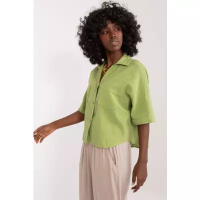 Koszula Damska Model DHJ-KS-7279.24X Light Green - Italy Moda