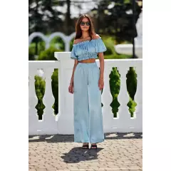 Spodnie Damskie Model Tarifa NIE SPD0035 Blue - Roco Fashion